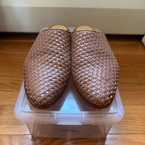 Nisolo Ama Brown Woven Leather Mules